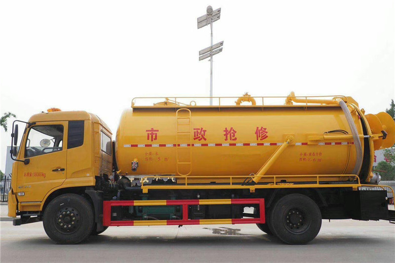 國六東風(fēng)天錦一體式14方 清洗吸污車