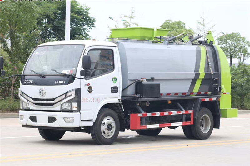 國(guó)六小多利卡5方 餐廚垃圾車(chē)(方罐）