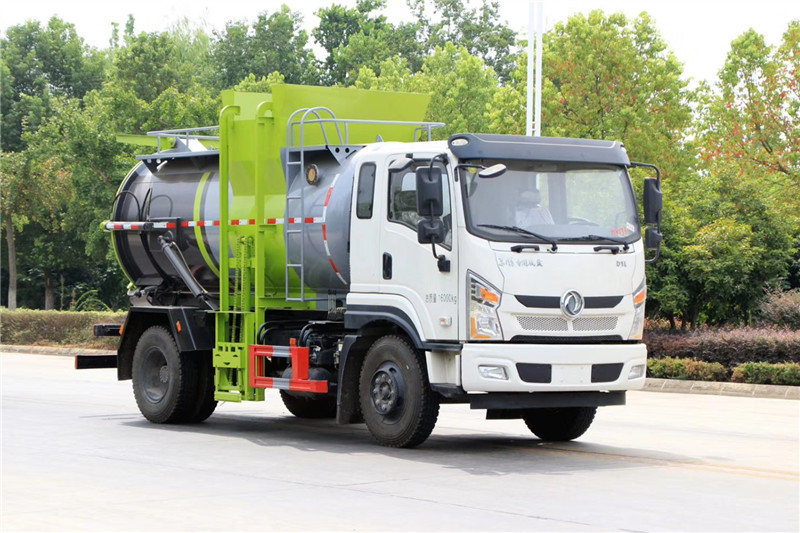 國(guó)六東風(fēng)專底 9.5方 餐廚垃圾車(chē)(圓罐)
