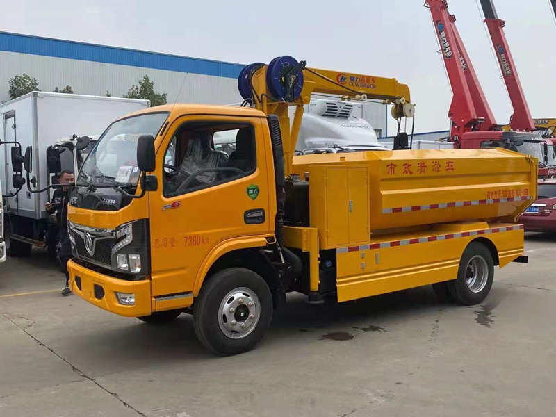 國六藍牌清淤車 抓斗車