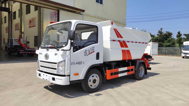 國(guó)六藍(lán)牌一汽解放型無(wú)泄漏垃圾車(chē)